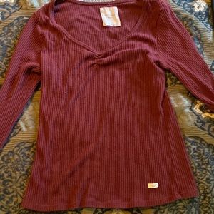 lightweight burgundy Super soft Sleep too. Long Sleeves. Made in Indonesia